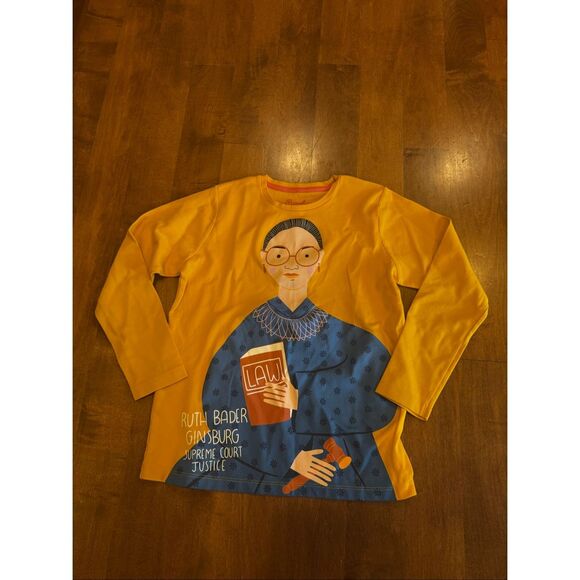 Girls new without tags piccolina Ruth Bader Ginsburg long sleeve tshirt size 10 - Picture 1 of 4